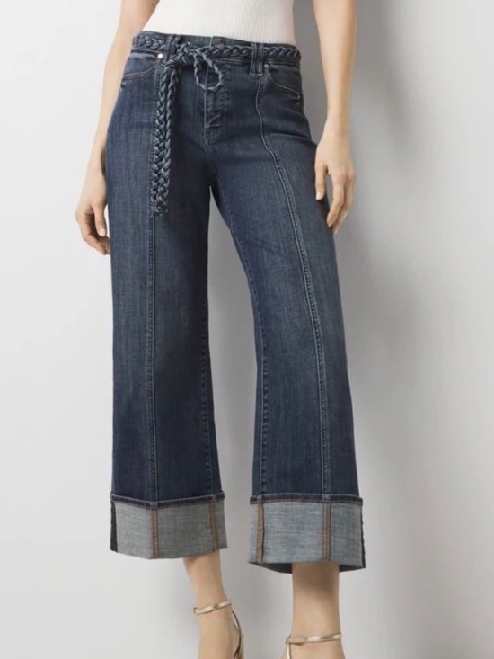 White House Black Market Denim - White House Black Market WHBM High Rise Wide Leg Crop Jeans Women’s 8 Short